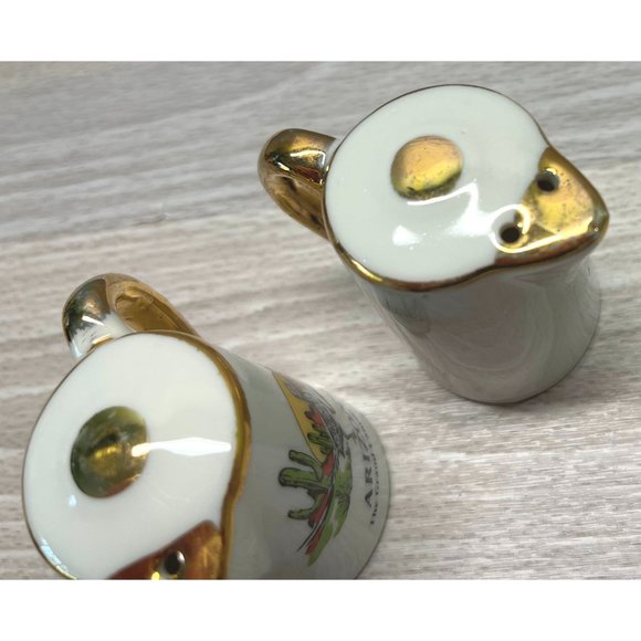 Arizona Salt and Pepper Shaker Set 2" Tall Souvenir Grand Canyon Teapot Style - Picture 9 of 11